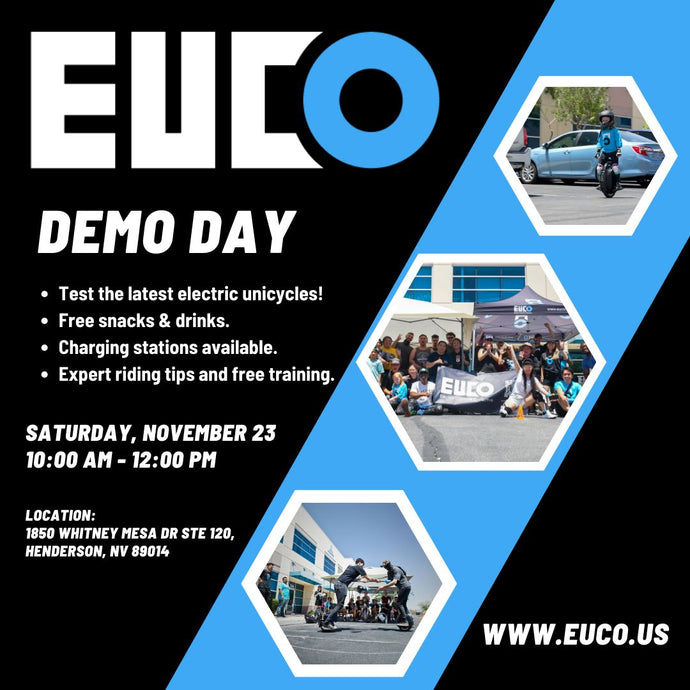 Join EUCO for Demo Day on November 23rd – Test, Ride, and Save Up to 50%!